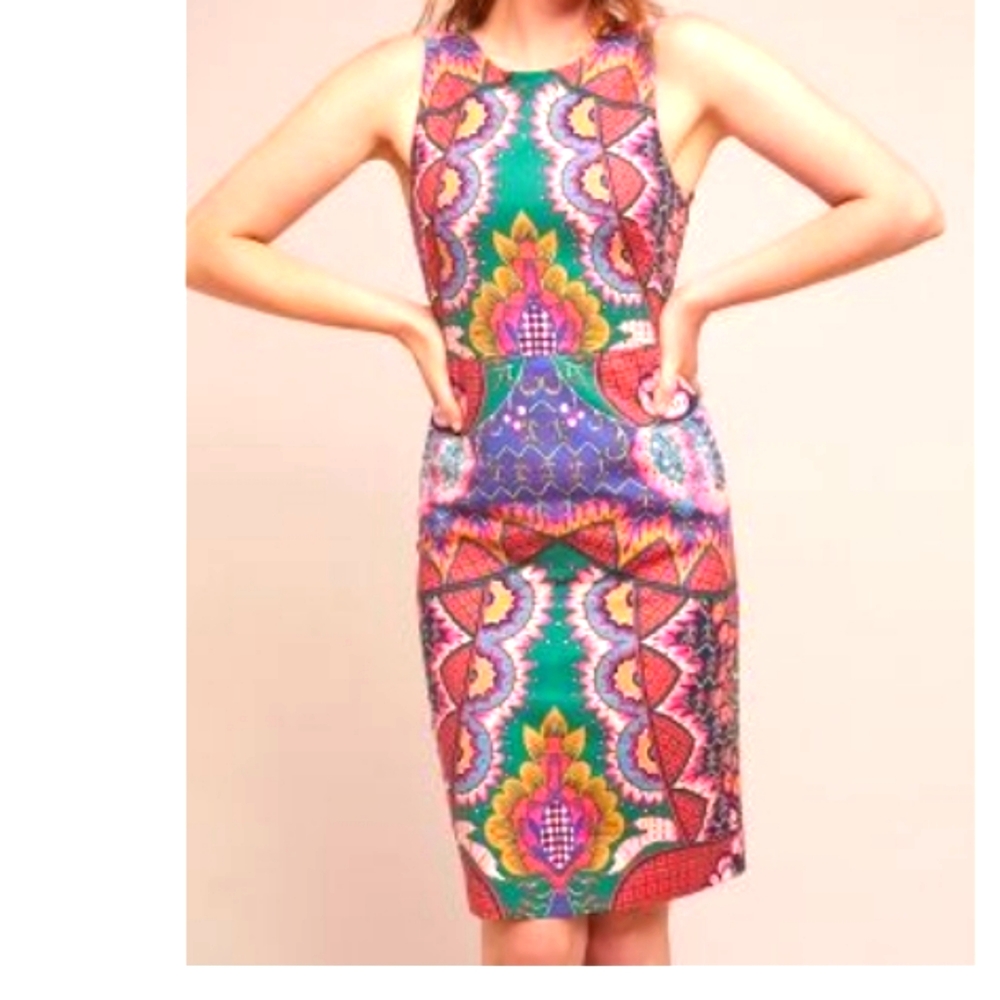 Anthropologie Maeve Kaleidoscope Column Dress